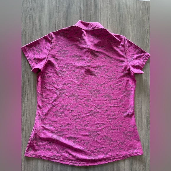 Adidas Golf Top - Fuchsia Color & Sheer - Size Large - Picture 5 of 11
